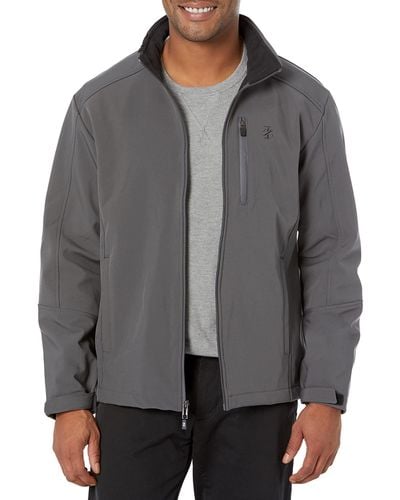 Izod Fleece Lined Softshell Jacket - Gray