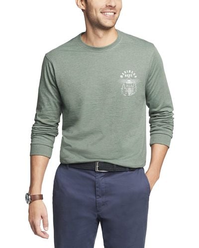 Izod Tall Saltwater Long Sleeve Graphic T-shirt - Green