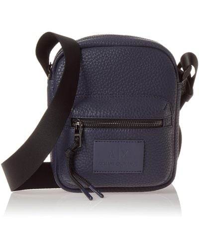 Emporio Armani A | X Armani Exchange Small Two Pocket Zippered Crossbody Bag - Black