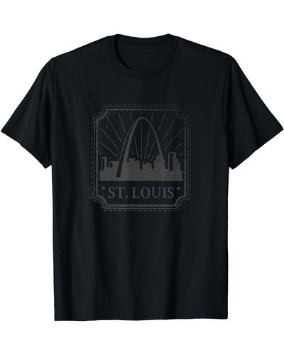 Lee Jeans T-shirt Vintage Look St. Louis Arch Maglietta - Nero