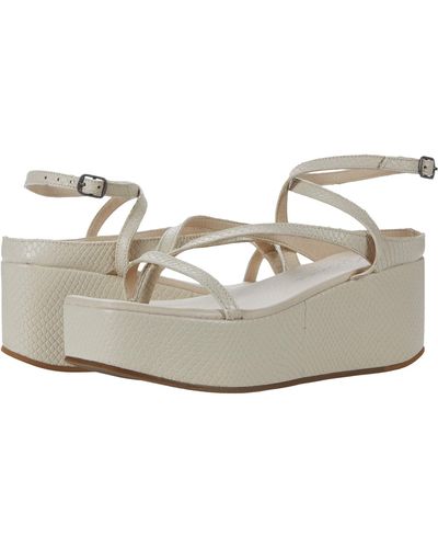 Matisse Ankle Strap Wedge Sandal - White