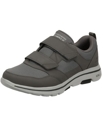 Skechers Gowalk-athletic Hook And Loop Walking Shoes | Two Strap Sneakers | Air-cooled Foam - Black