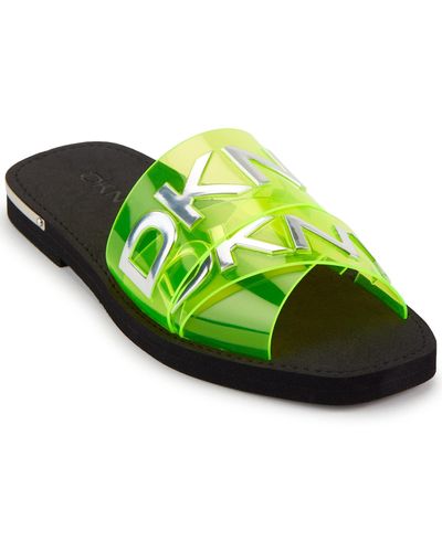DKNY Idalie Flat Sandals - Green