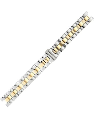Tissot Bi-color Bracelet Watch Band In Gray And Yellow - Metallic