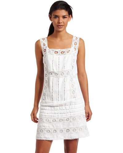 Lucky Brand Palma Lace Shift Dress - White