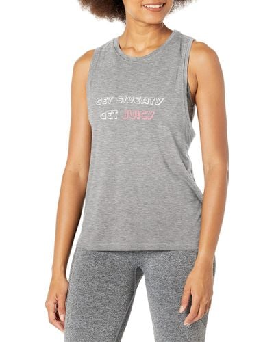 Juicy Couture Performance Sport Logo Tank - Gray