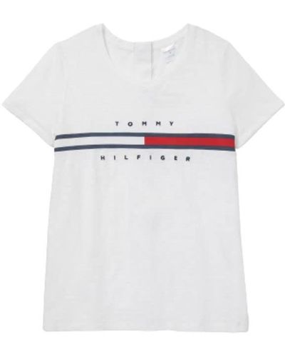 Tommy Hilfiger Adaptive Seated Short Sleeve T Shirt With Magnetic Closure - White
