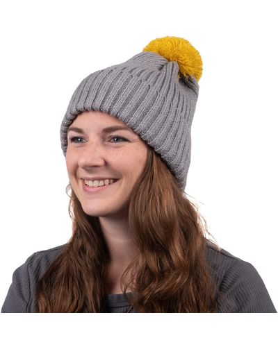 Isotoner Water Repellent Cold Weather Soft Cozy Knit Hat With Yarn Pom - Brown