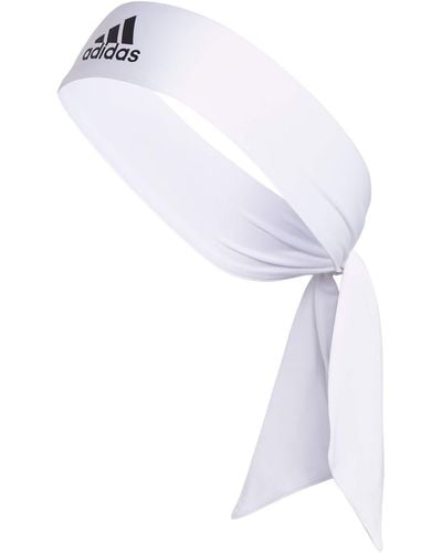 adidas Alphaskin Tie Headband - White