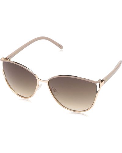 Laundry by Shelli Segal Ld174 Metal Cat Eye Sunglasses With 100% Uv Protection. Stylish Gifts For Her - White