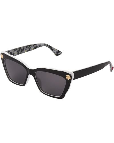 Betsey Johnson Petite Petals Cateye Sunglasses - Black