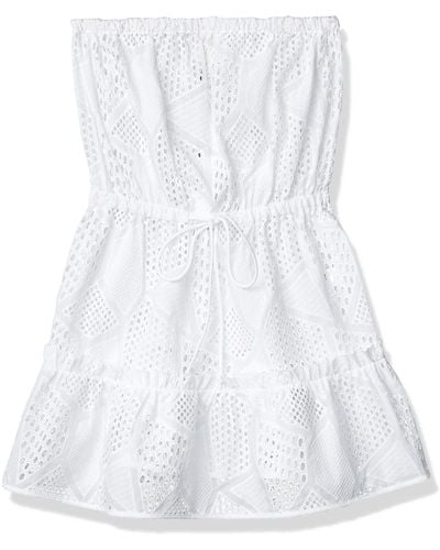 MILLY Cotton Eyelet Becca Cover Up - White