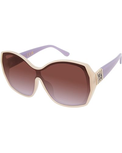 Jessica Simpson J6117 Oversized Oval Shield Sunglasses With 100% Uv Protection. Glam Gifts For Her - Black