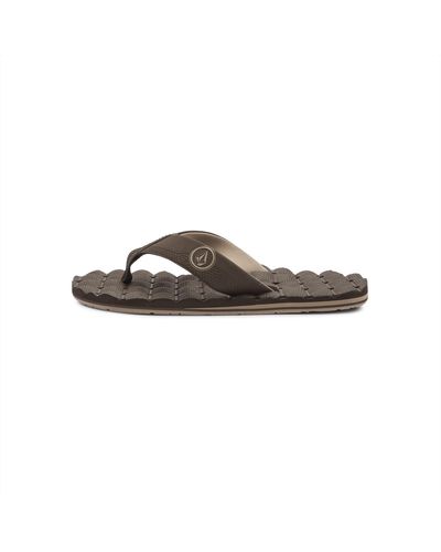 Volcom Recliner Sandal Flip Flop - Brown