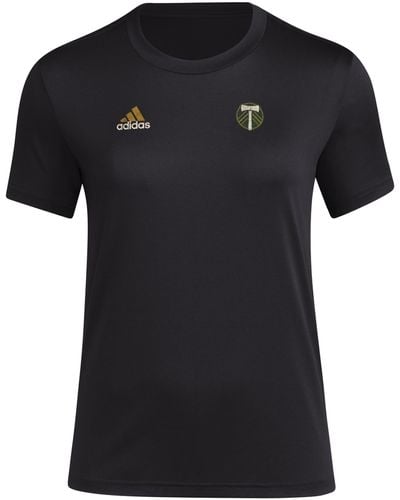 adidas Portland Timbers Local Stoic Short Sleeve Pre-game T-shirt - Black