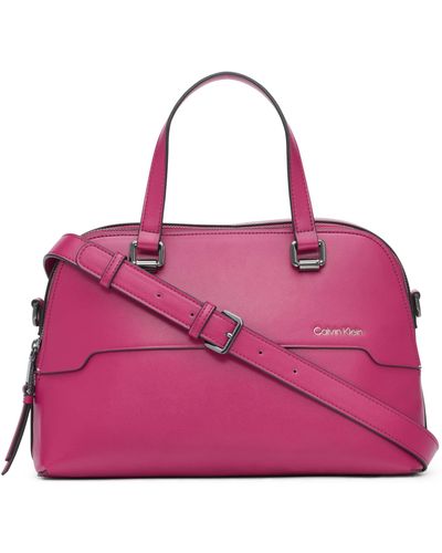 Calvin Klein Jasper Double Compartment Satchel - Pink