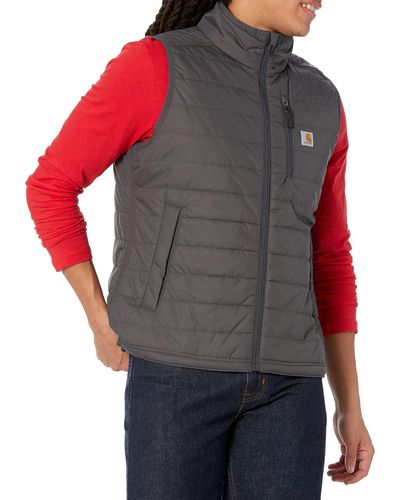 Carhartt Mens Rain Defender® Relaxed Fit Lightweight Insulated Vest - Gray