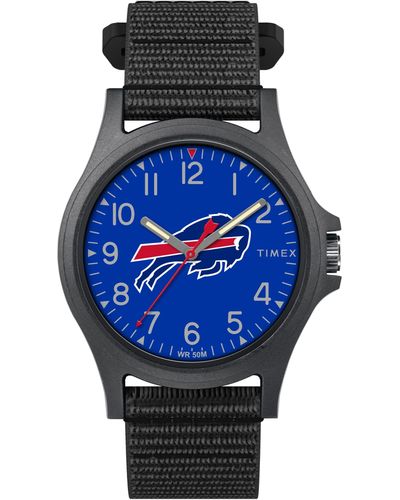 Timex Nfl Pride 40mm Watch – Buffalo Bills With Black Fastwrap - Blue