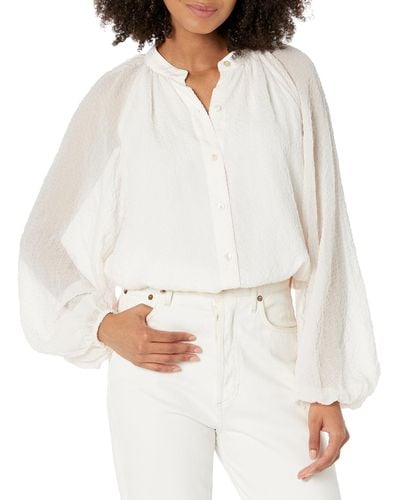 Trina Turk Relaxed Button Up Blouse - White