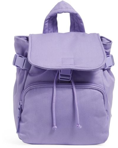 Vera Bradley Cotton Utility Mini Backpack Purse - Purple