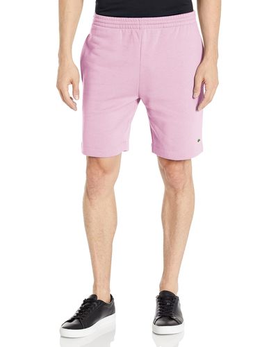 Lacoste Organic Brushed Cotton Fleece Shorts Core - Pink