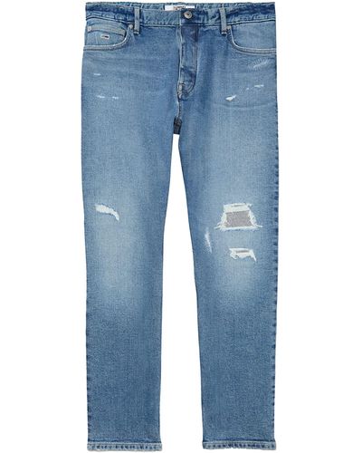 Tommy Hilfiger Adaptive Relaxed Straight Fit Jean With Magnetic Fly Closure - Blue
