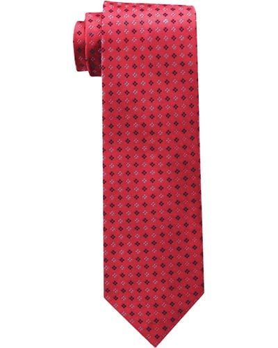 Tommy Hilfiger Mens Core Neat Ii Neckties - Red