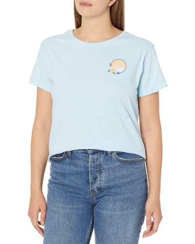 Roxy Womens Boyfriend Crew T-shirt T Shirt - Blue