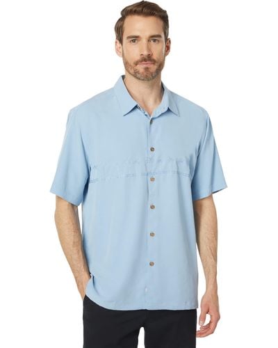 Quiksilver Tahiti Palms 4 Button Up Woven Top - Blue