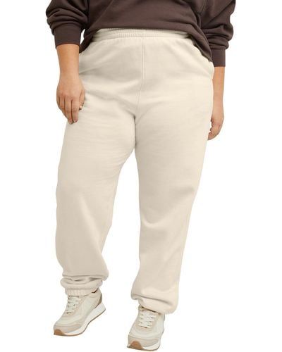 Hanes Originals Plus Size Heavyweight Fleece Sweatpants - Natural