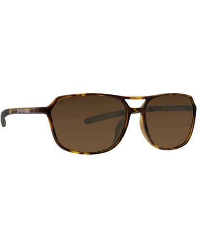 Life Is Good. Galveston Polarized Rectangular Sunglasses - Brown