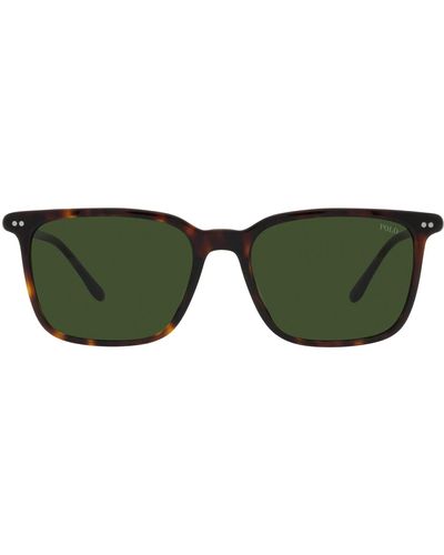 Polo Ralph Lauren S Ph4194u Universal Fit Square Sunglasses - Green