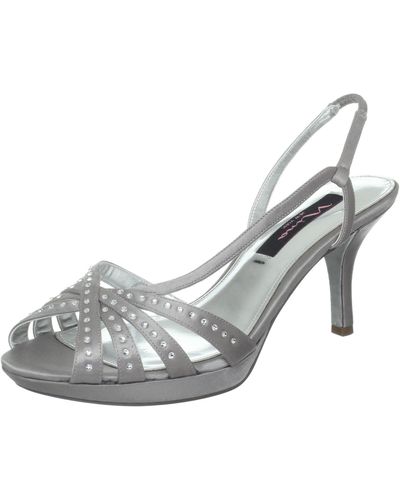 Nina Claudie-ys Dress Sandal,silver,6 M Us - Metallic