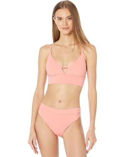 Billabong Sol Searcher V Neck Cami Bikini Top - Pink