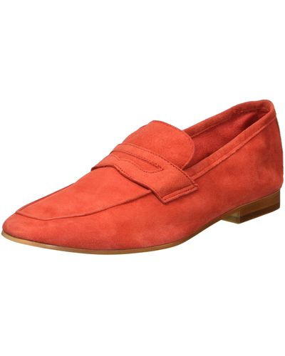 Kenneth Cole Dean Unlined Flexible Penny Loafer Flat - Red