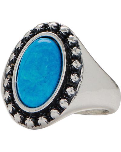 Lucky Brand Turquoise Set Stone Ring - Blue