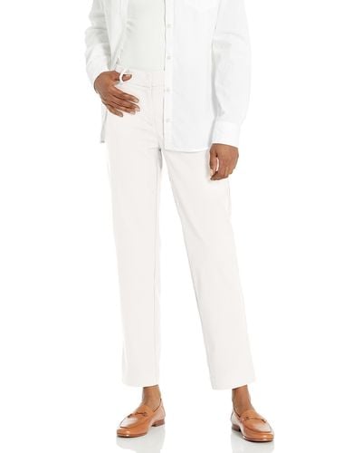 Nanette Lepore Freedom Stretch Flattering Pant With Slit Back Pockets - White