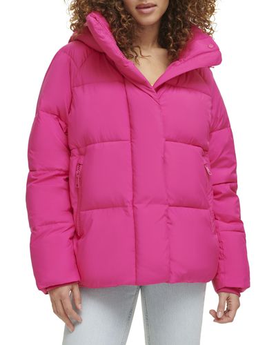 Levi's Selma Hooded Puffer Jacket - Pink
