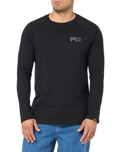 Timberland Core Refelctive Pro Logo Long-sleeve T-shirt - Black