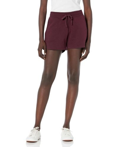 Amazon Essentials – Pantalón corto de felpa y forro para mujer - Morado