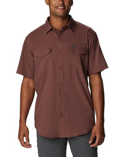 Columbia Utilizer Ii Solid Short Sleeve Shirt Hiking - Brown