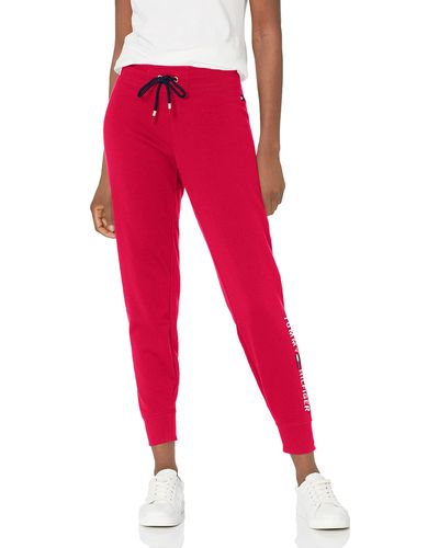 Tommy Hilfiger Tommy Hlfiger Pant Jogger W/embroidery & Cuff - Red