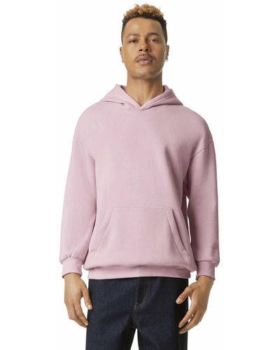 American Apparel Reflex Fleece Pullover Hoodie Sweatshirt - Purple