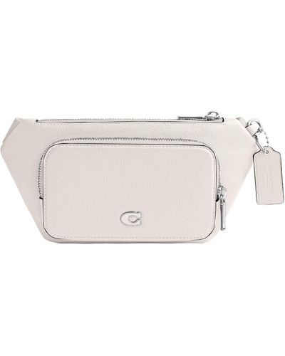 COACH Belt Bag In Crossgrain Leather - White