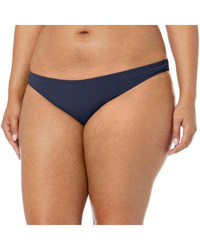Roxy Solid Beach Classics Mini High Leg Swim Bottom Bikini - Blue