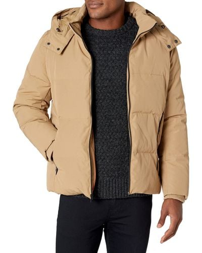 Cole Haan Signature Short Down Jacket With Hood - Natural