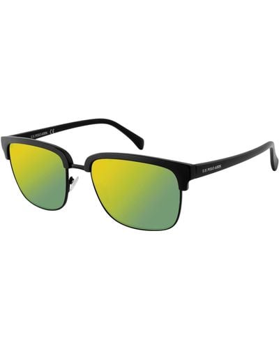 U.S. POLO ASSN. Pa1011 Vintage Uv Protective Rectangular Sunglasses Classic Gifts For - Multicolor