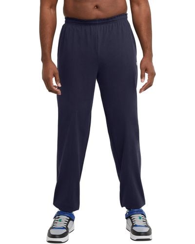 Champion Everyday Fitted Ankle Cotton Pants - Blue