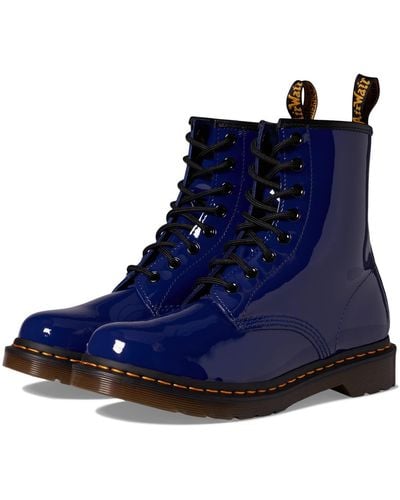 Dr. Martens 1460 Nappa Leather Lace Up Boots - Blue