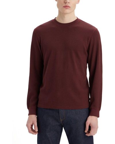 Levi's Long Sleeve Relaxed Thermal, - Purple